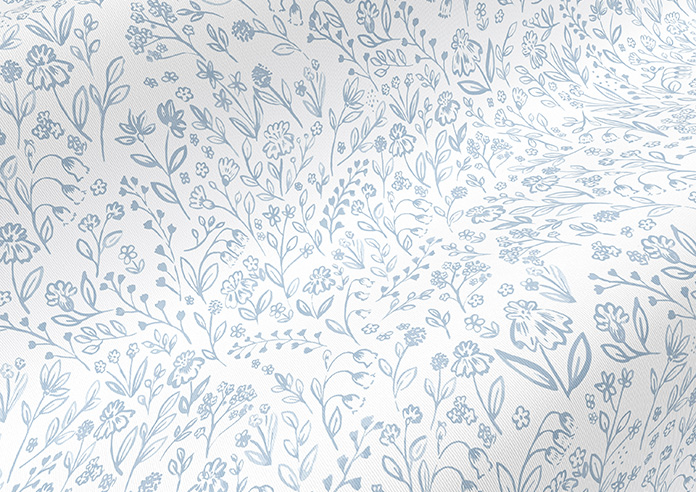 Ditsy Meadow, Polar Blue - Twist&Fit Roller Blind - Image 4